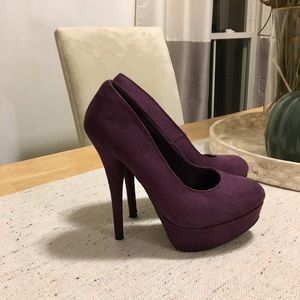 Purple Suede Pumps